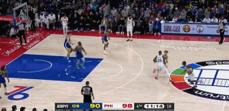 两记关键三分稳局面!亚布塞莱三分神准7投5中射落18分