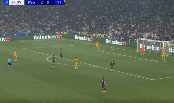 这防守积极性！登贝莱狩猎眼神+姿态，预备起跑震慑索默开球