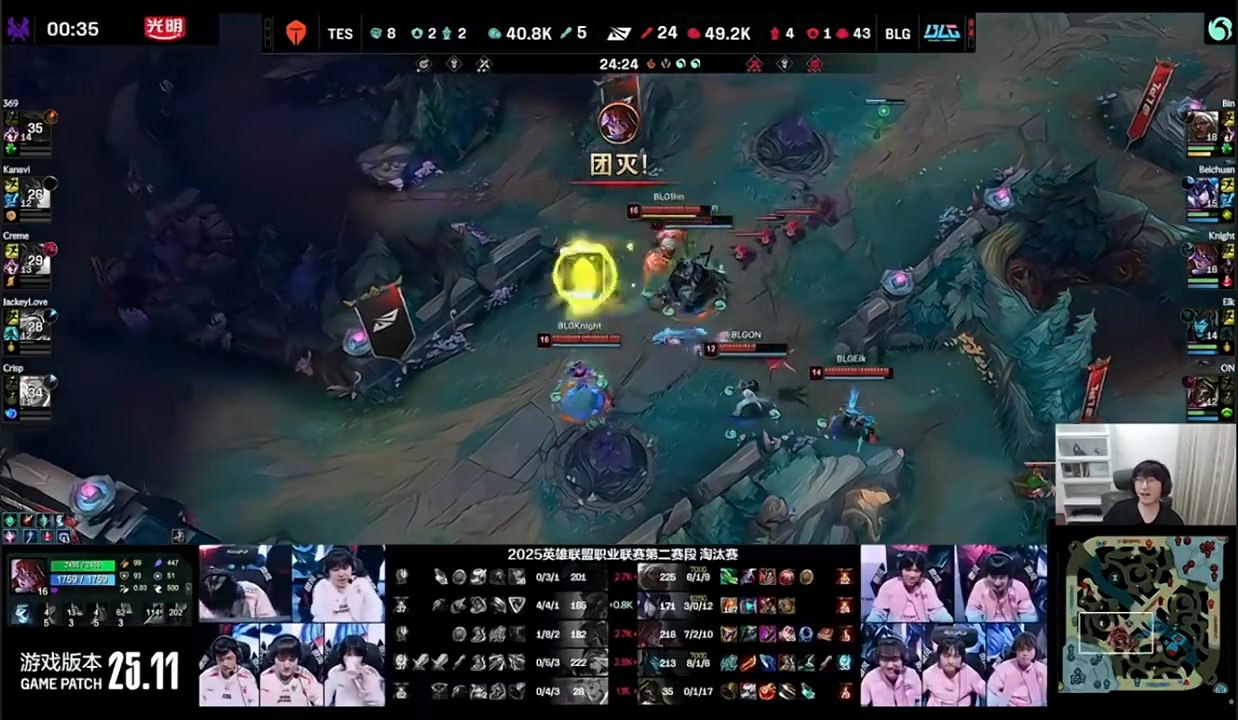 Bsyy：LPL你们的大王回来了！Knight亮滔搏队标！没忘根啊！